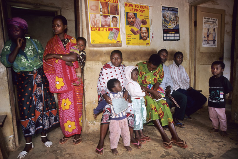 Patients waiting a dispensary to be treated, &lt;p&gt;Tanzania