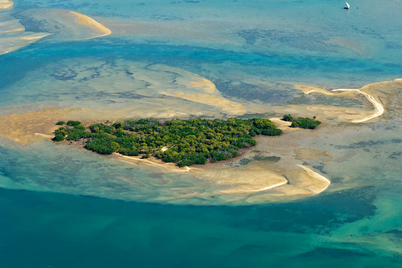 Coral island off the coast of Bagamoyo, Tanzania