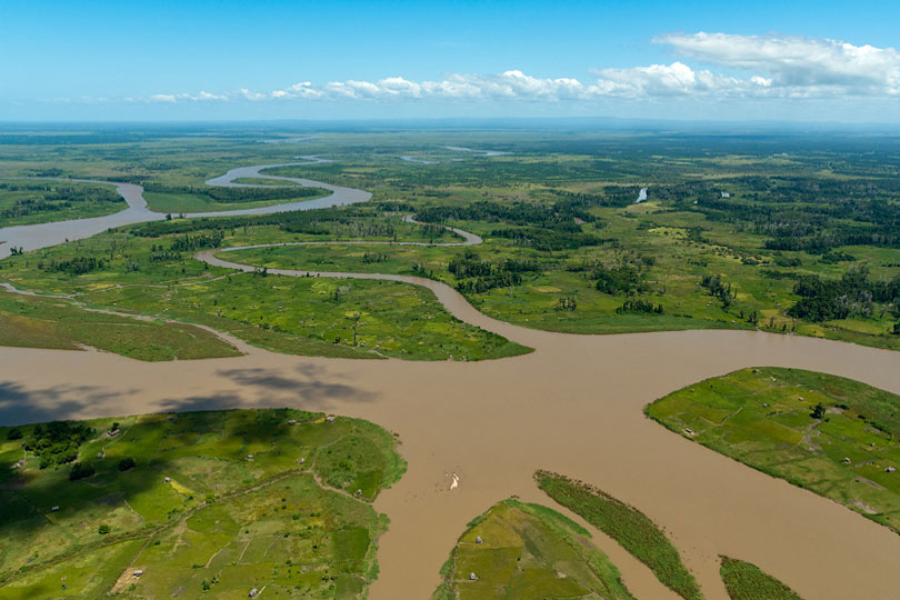 Rufiji River delta, aerial view, Lindi Region, Tanzania