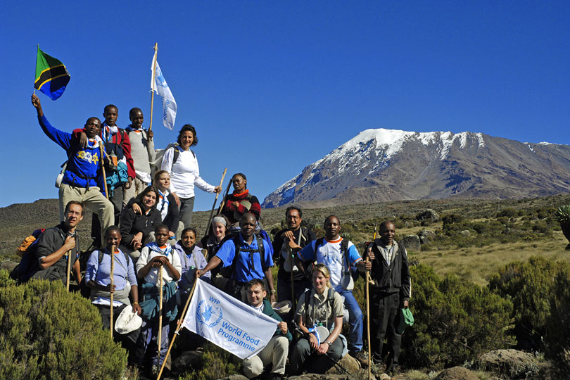 World Food Programme (WPF) global charity program Walk the World,&lt;p&gt; Kilimanjaro, Tanzania