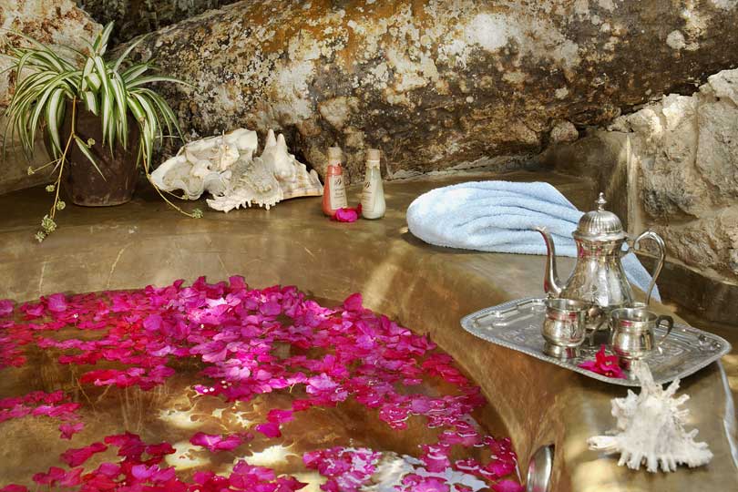 Bath in a spa on the south coast of Zanzibar, Tanzania