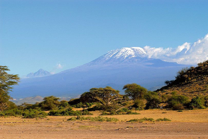 Kilimanjaro and Mawenzi seen from Longido, Tanzania